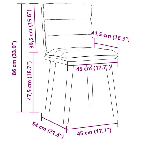 Matstolar 4 st svart tyg