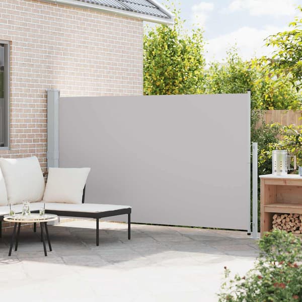 Infällbar sidomarkis 180x300 cm grå