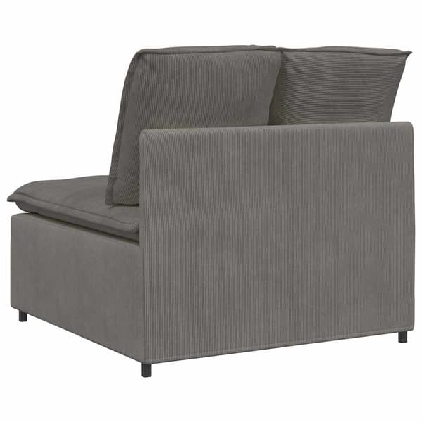 Modulär mittmodul för soffa med dynor ljusgrå 100 cm