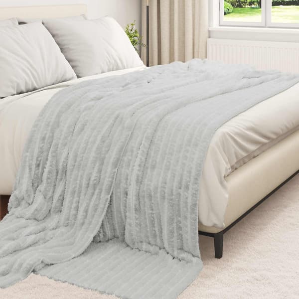 Filtar 6 pcs Grå 240 x 220 cm Fleece