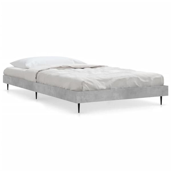 Sängram betonggrå 90x200 cm konstruerad trä