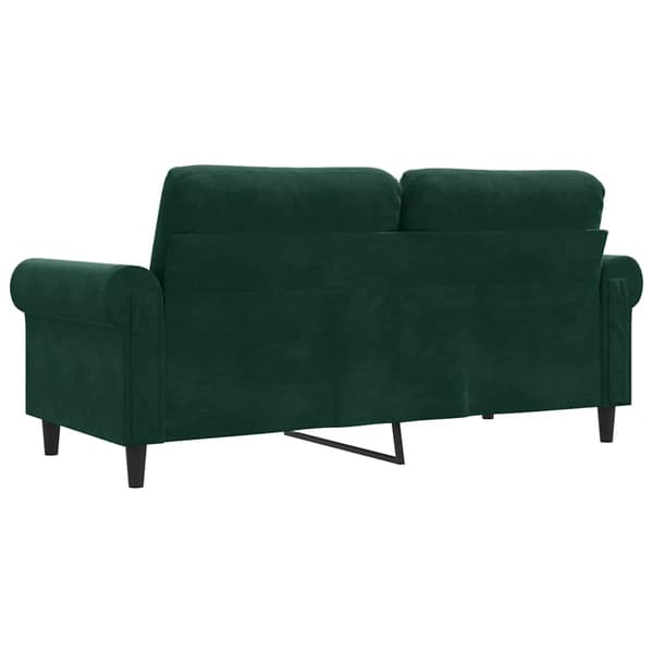Soffa 2-sits mörkgrön 140 cm sammet