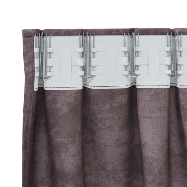Sammetsgardiner 2 st Brun 140 x 140 cm Sammet