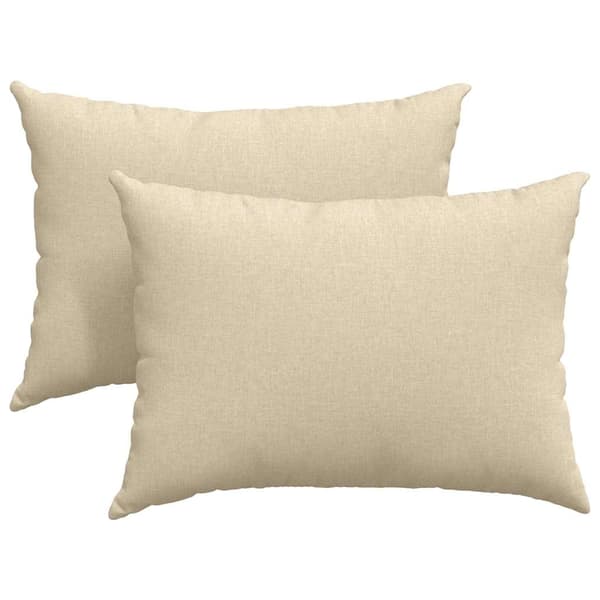 Sofakuddar 2 pcs Kräm 70 x 50 cm tyg