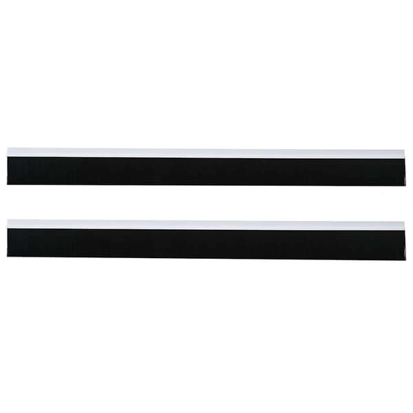 Självhäftande dörrborstlist 2 pcs Vit 100 cm Aluminiumlegering