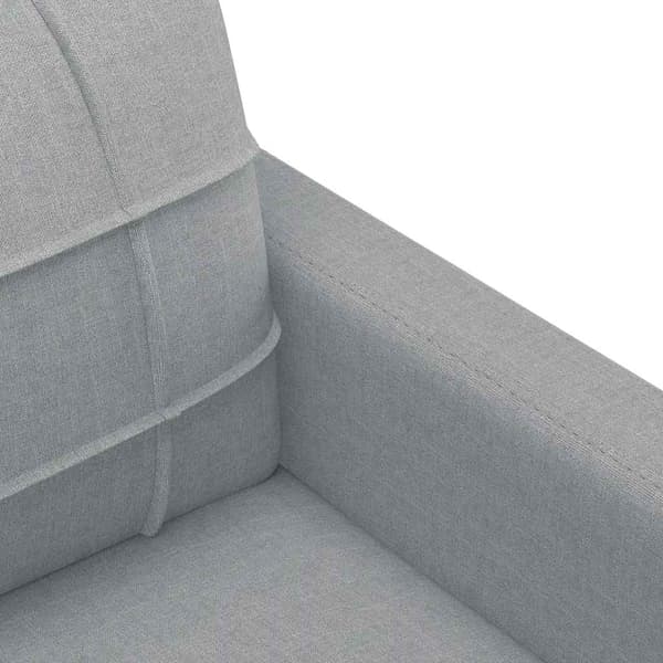 2-sitssoffa ljusgrå 120 cm tyg