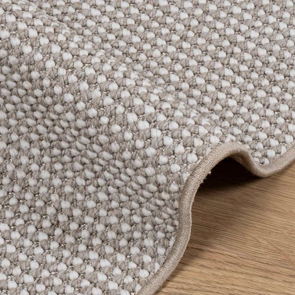 Områdesmattor Rektangulär LUGO Taupe 80 x 200 cm Polyester