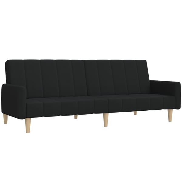 Bäddsoffa 2-sits svart tyg