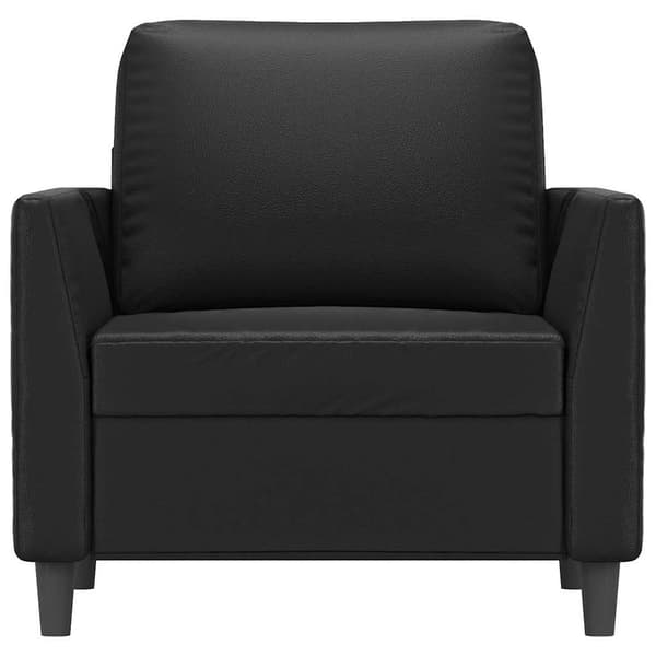 Fåtölj svart 60 cm konstläder