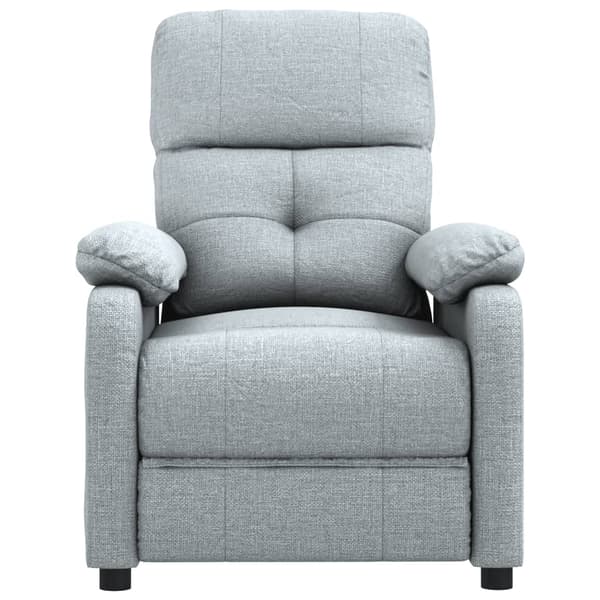 Reclinerfåtölj ljusgrå tyg