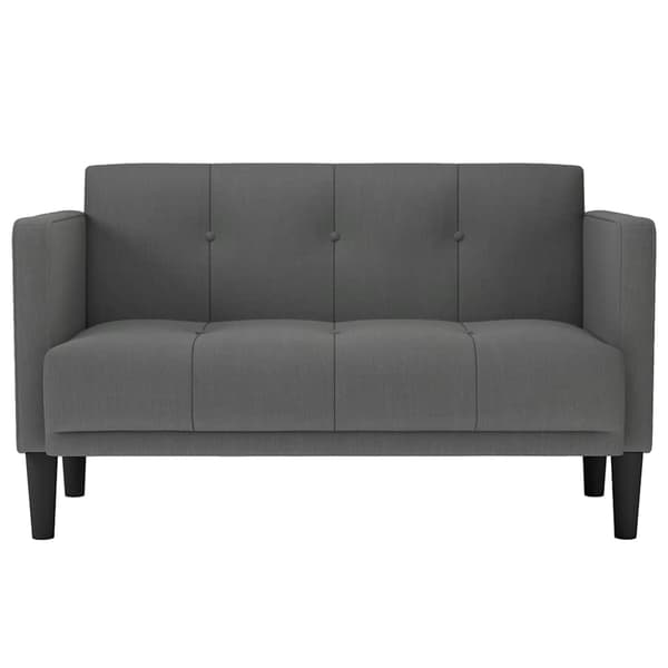 Loveseat soffa mörkgrå 111 cm tyg