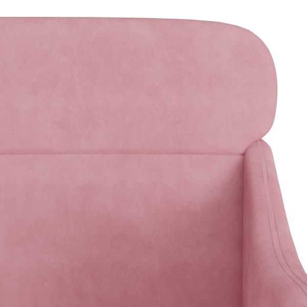 Fåtölj rosa 63x76x80 cm sammet