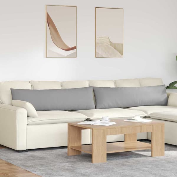 Sofakuddar 2 st tyg Moln Grå 145 x 40 cm