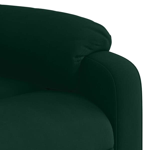 Reclinerfåtölj mörkgrön sammet