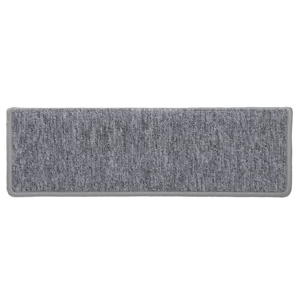 Trappmattor 15 st 65x21x4 cm ljusgrå rektangulär kant
