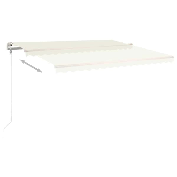 Automatisk markis 450x300 cm gräddvit
