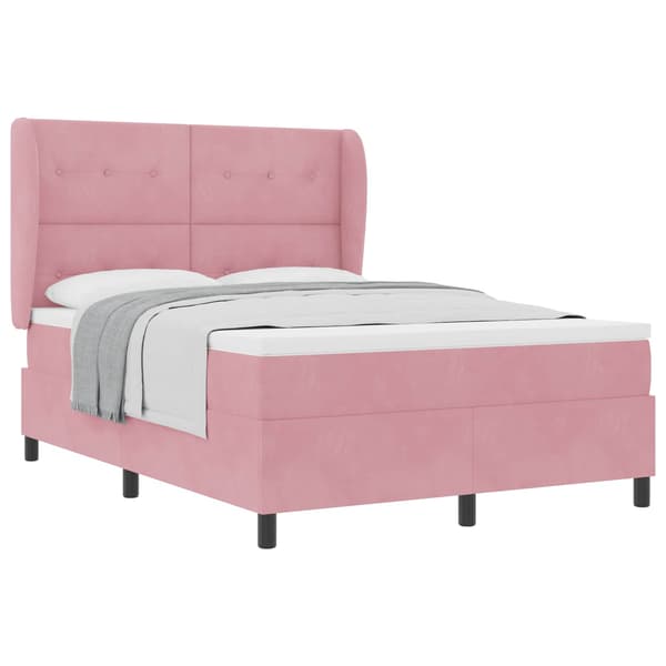Bäddfjäder med madrass Rosa 200 x 140 cm Polyester