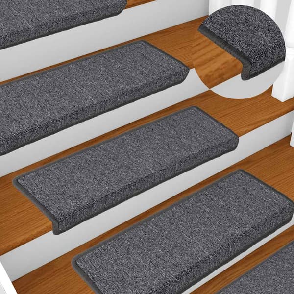 Trappmattor 30 st 65x21x4 cm mörkgrå rektangulär kant