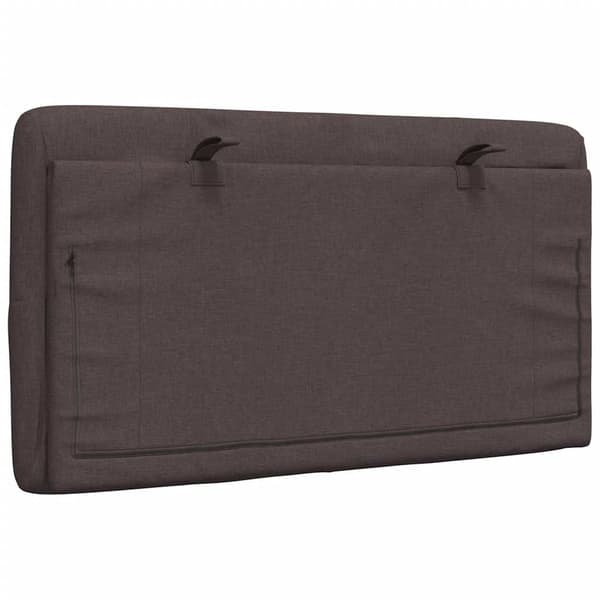 Headboard Cushion Dark Brown 90 cm Fabric