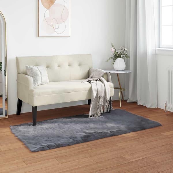 Fuskfäll matta TAFALLA Antracit 60 x 110 cm Polyester