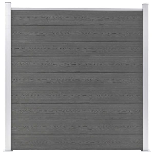 Staketpanel WPC 180x186 cm grå