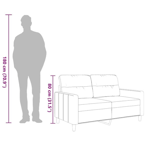 2-sitssoffa taupe 120 cm tyg