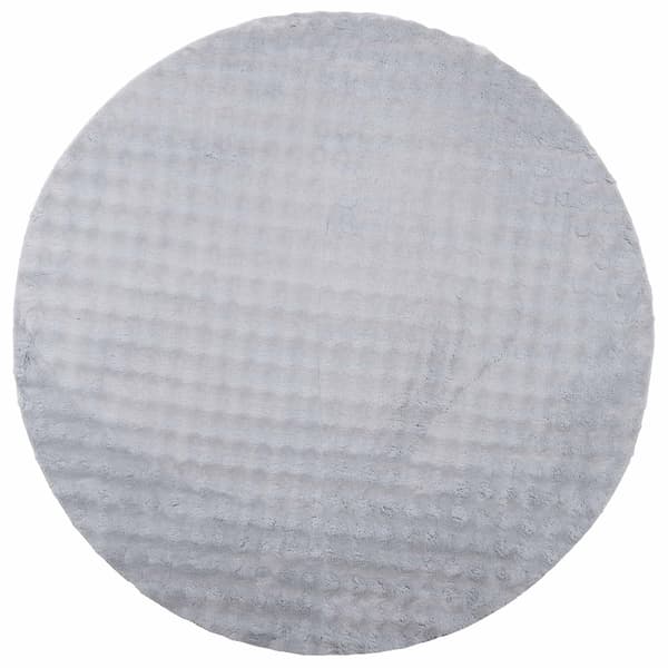 Områdesmattor Rund SIROLO Grå Ø 200 CM Polyester