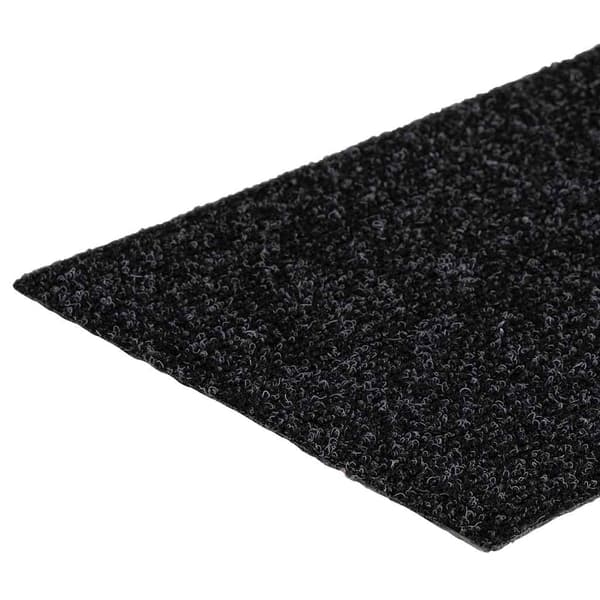 Trappmattor självhäftande 30 st 76x20 cm svarta rektangulära