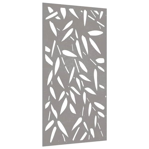 Väggdekoration 105x55 cm rosttrögt stål bladdesign