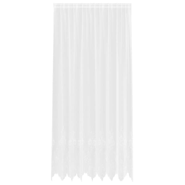 Spetsgardin med gardiner Blommor Vit 260x200cm Polyester