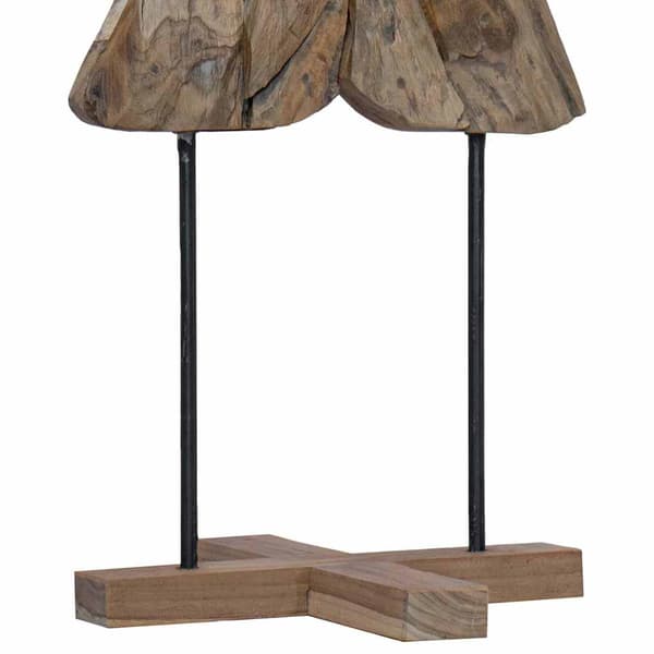 Julgran med stativ Brun 121 cm Massivt teakträ