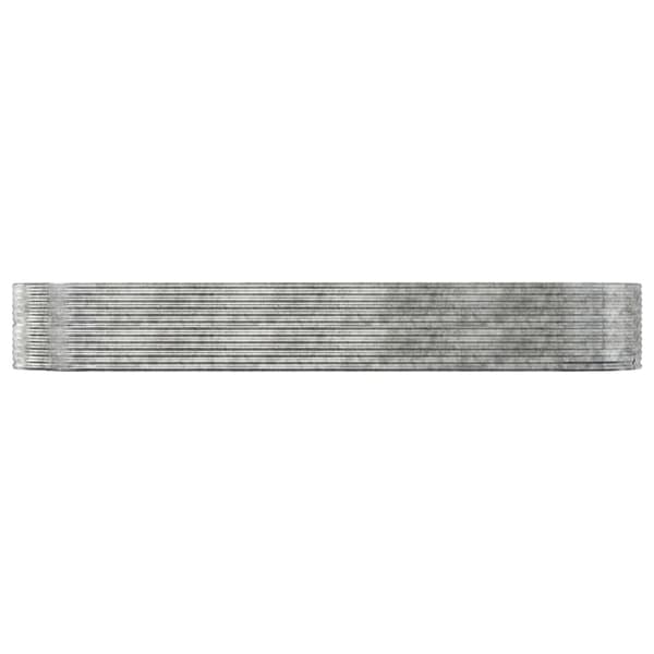 Odlingslåda silver 447x140x68 cm galvaniserat stål