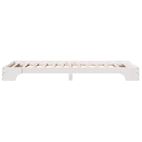 Sängram Vit 80 x 200 cm Massiv furu