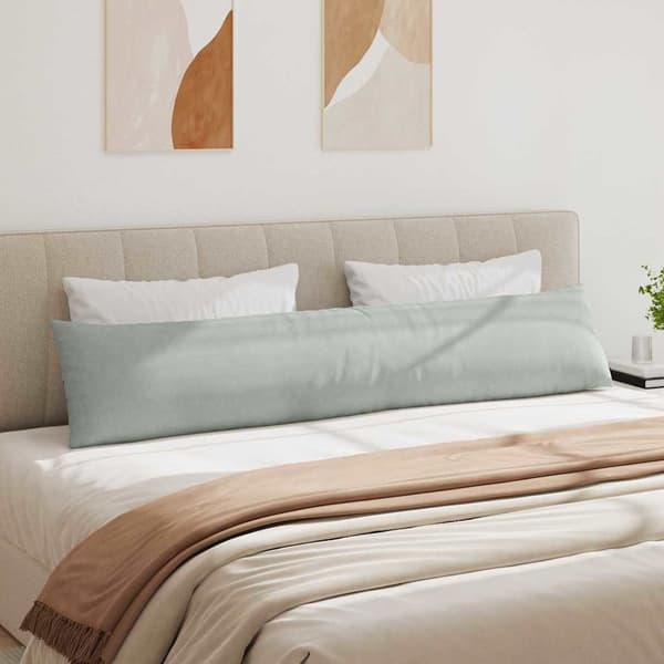 Sofakuddar 2 pcs Ljusgrå 200 x 40 cm Kordread tyg