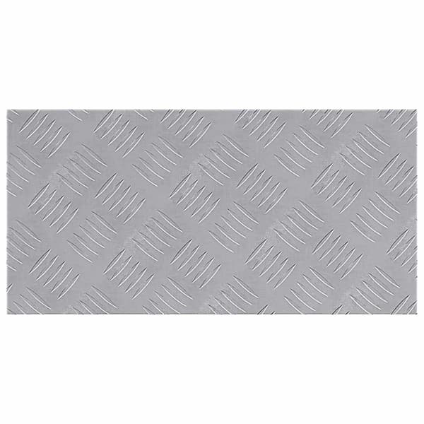 Trappsteg Rektangulär 2 pcs Silver 50 x 25 cm Aluminium
