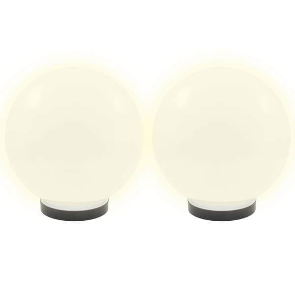 Globlampa LED set 2 st sfäriska 25 cm PMMA
