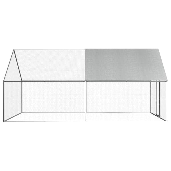 Hönsbur för utomhusbruk 2,75x4x1,92 m galvaniserat stål