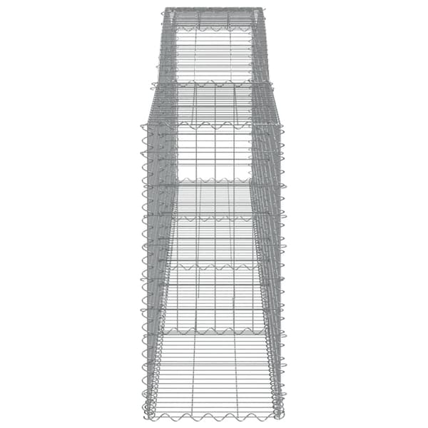 Gabioner bågformade 2 st 400x50x100/120 cm galvaniserat järn