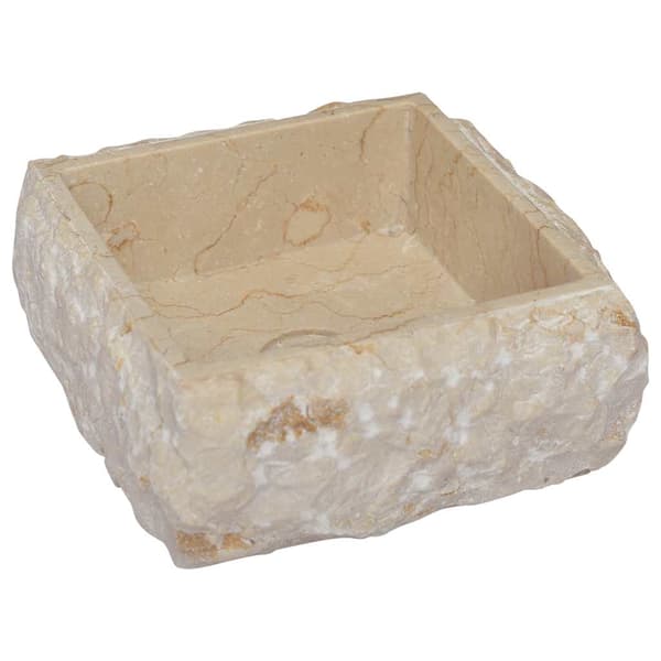 Handfat gräddvit 30x30x13 cm marmor