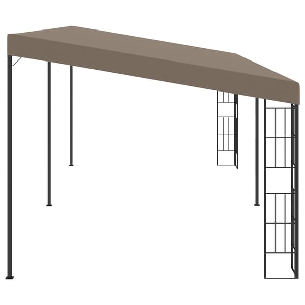 Väggmonterad paviljong 6x3 m taupe tyg
