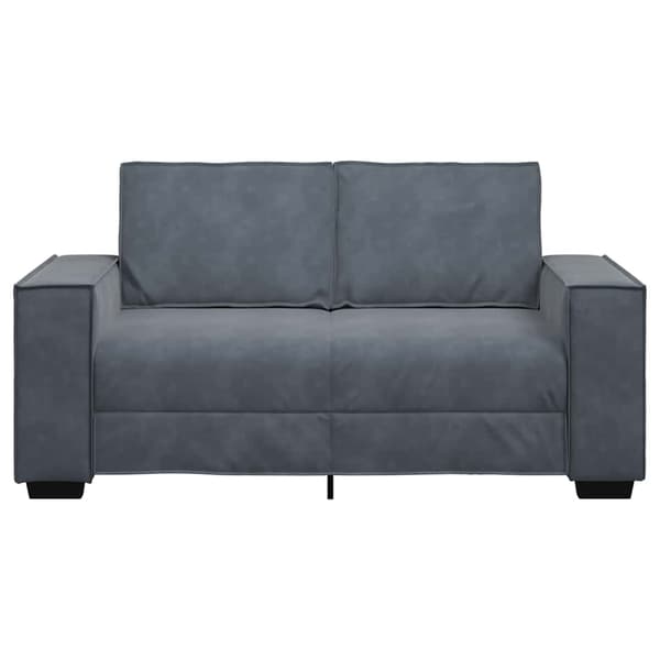 2-sitssoffa mörkgrå 160x78x84 cm sammet
