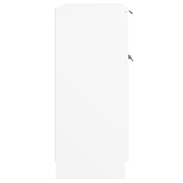Skåp vit 60x30x70 cm konstruerat trä