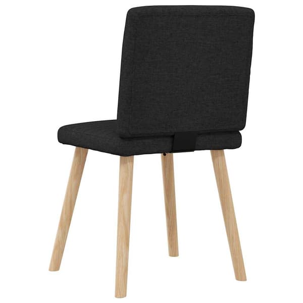 Matstolar 4 st svart tyg