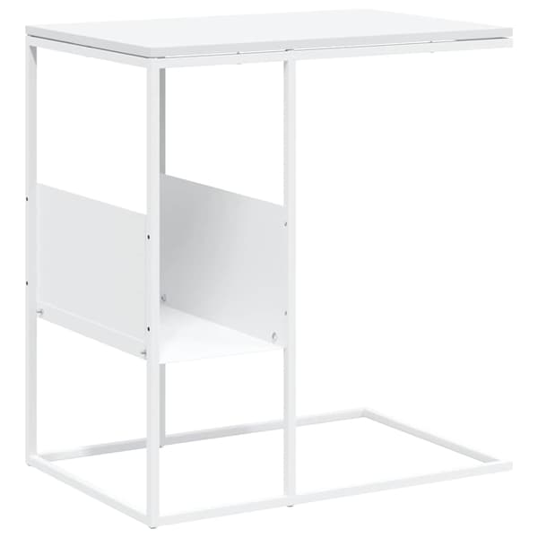 Sidobord vit 55x36x59,5 cm konstruerat trä