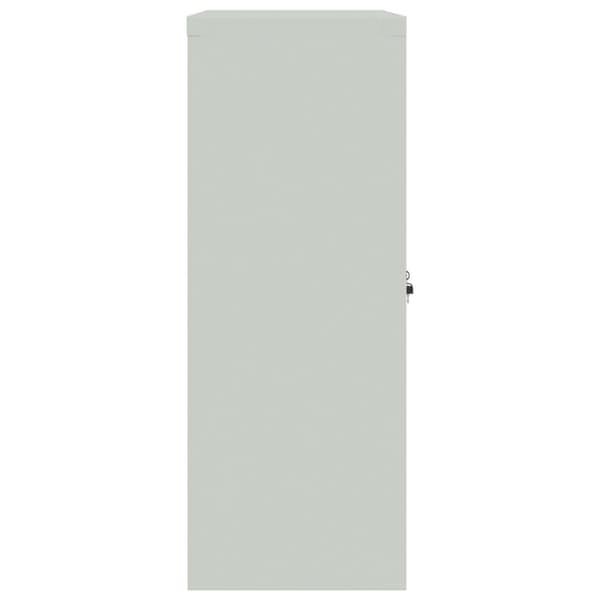 Dokumentskåp ljusgrå 90x40x105 cm stål