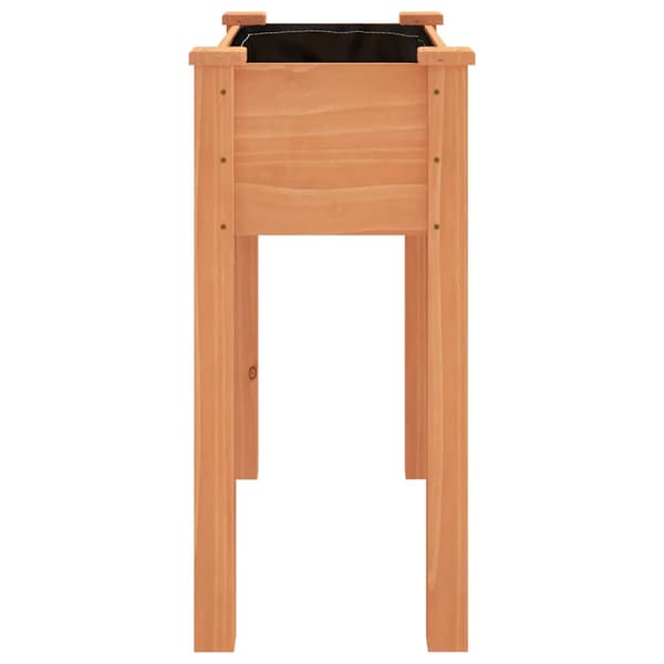 Odlingslåda med foder brun 71x37x76 cm massivt granträ