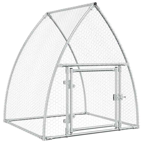 Hönsbur silver 100x105x120 cm galvaniserat stål
