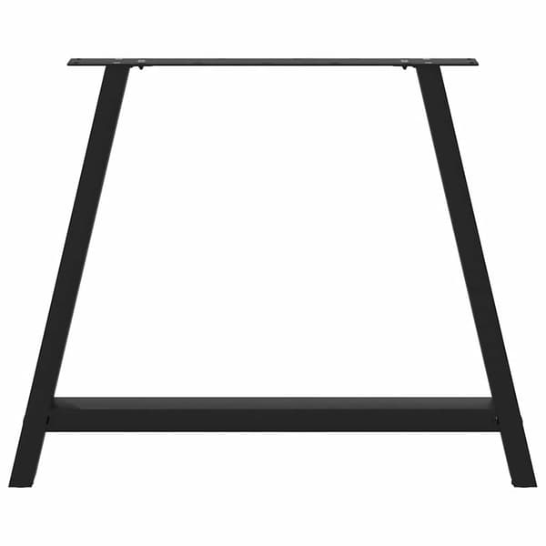 Matbordsben A-formade 2 st svarta 100x(72-73) cm stål