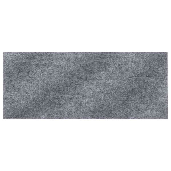 Trappmattor självhäftande 15 st 60x25 cm ljusgrå rektangulära