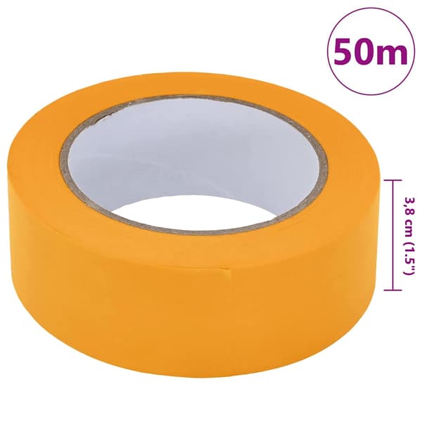 Målartape 6 pcs Gul 38mm x 50m Papper